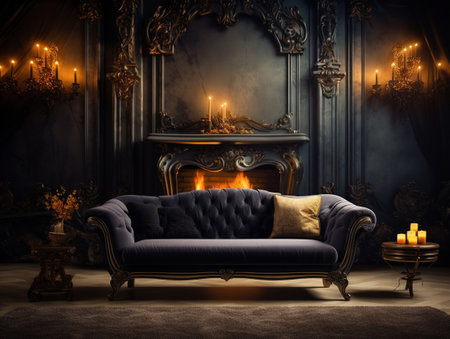 Classic lounge with pillowsの素材