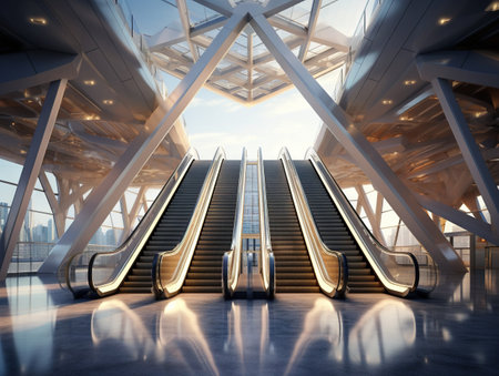 Escalators in exhibitionの素材