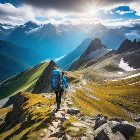 Wanderlust backpack mountain questの素材