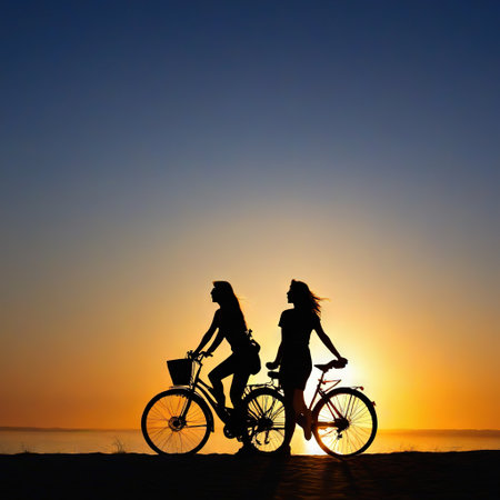 Summer bike eveningの素材