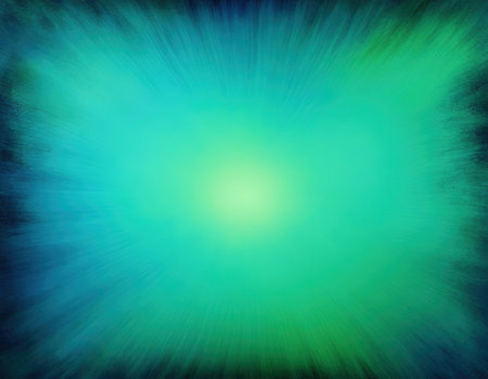 Abstract blue green background with soft bright center glowing with light center and dark blue border with old vintage grungeの素材
