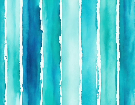 Blue and turquoise abstract hand painted texture with smears of oil or acrylic Striped backgroundの素材
