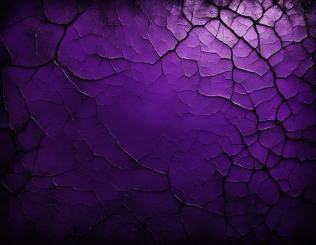 Purple and black background with cracked rough textureの素材