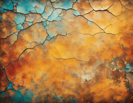 Colorful vintage cracked surface grunge textureの素材