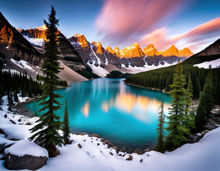 Moraine Lake and the Valley of the Ten Peaksの素材