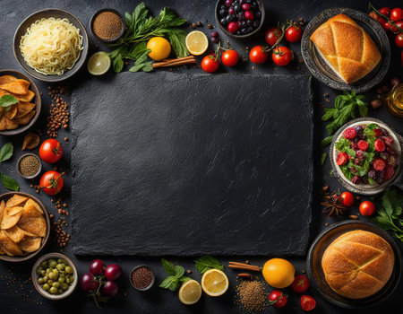 Old retro culinary menu abstract backgroundの素材
