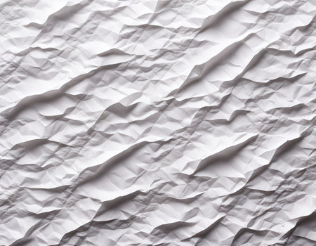 White crumpled paper texture or backgroundの素材