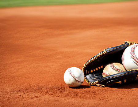 Sport Baseball Background with Copyspace Areaの素材