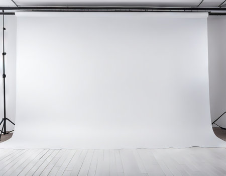 White backdrop for your Studio floor backgroundの素材