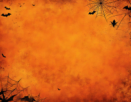 Grunge orange halloween backgroundの素材