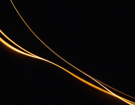 Abstract light on black horizontallyの素材