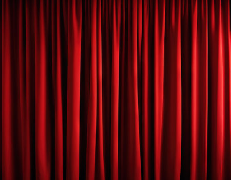 Red Draped Theater Curtains Seriesの素材