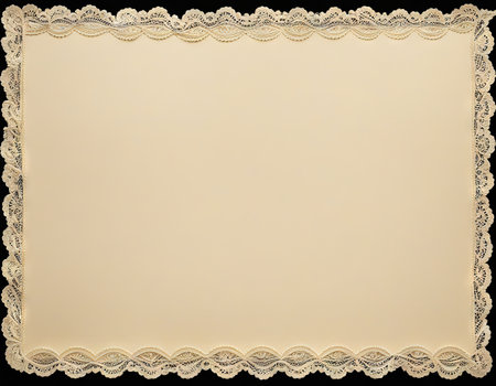 Cream handmade sheet of paper isolatedの素材