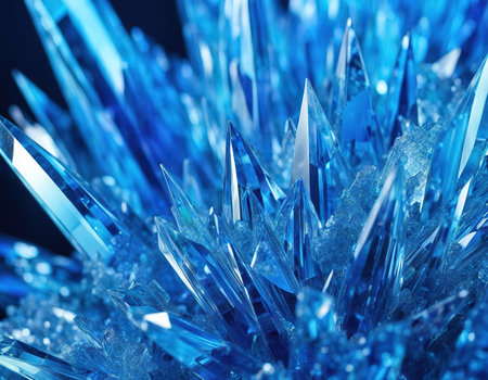 Abstract blue crystal backgroundの素材