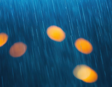 Abstract blue rainの素材