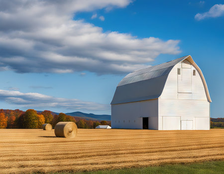 Barn with Rolls ofの素材