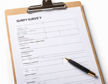 Empty survey formの素材