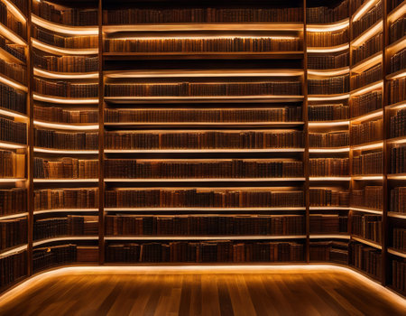 Ai Generated illustration Wildlife Concept of Bookcaseの素材