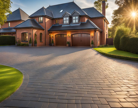 Ai Generated illustration Wildlife Concept of Drivewayの素材