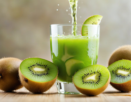Kiwi and kiwi juiceの素材