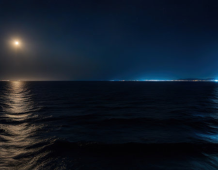 Ocean at nightの素材