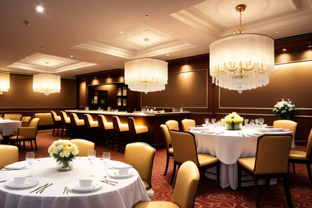 Luxury hotel interior with blurred bokeh suitable forの素材