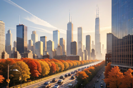 autumn in the cityの素材