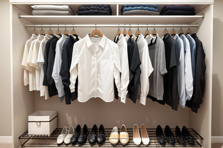 elevation of closet organize area home interior generateの素材