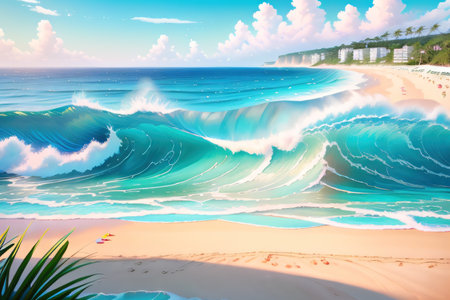 Pastel Beach Summer Pastel Summer Wave made withの素材