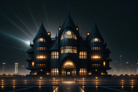 Luxury nightclub with modern architecture andの素材