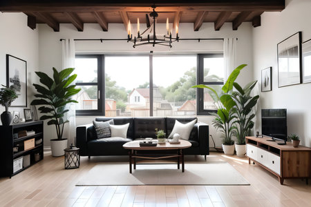 living room with floorの素材