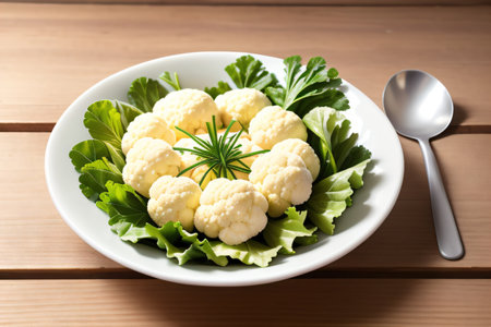 Healthy vegetarian organic cauliflower nature vegetables fresh food agriculture ingredientの素材