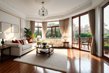 Discover the charm and elegance of a decorated modern houseの素材