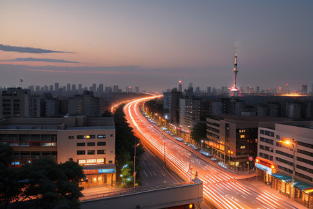 traffic in the cityの素材