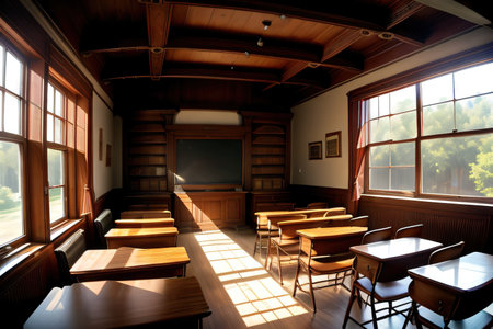 interior design of old school roomの素材
