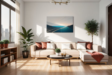 an art and plant themed roomの素材