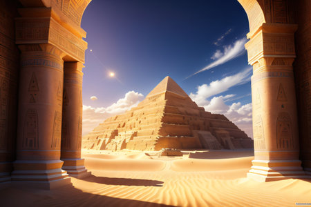 Abstract background Statement with an purple design showcasing a captivating of the historic Egyptianの素材