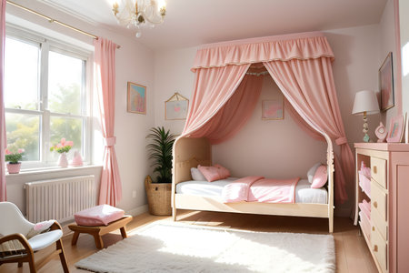 Kids Bedroom in Light Cozy Kids Roomの素材