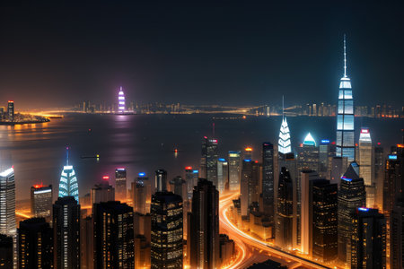 Capturing Urban Futurism at Twilight with Smart Technology and Skyline Masteryの素材