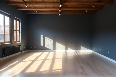 blue background abstract wall studio roomの素材