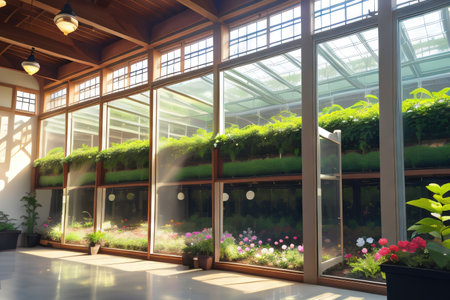 Biophilic Design in Sustainable Living Plant Wall for a Calmingの素材