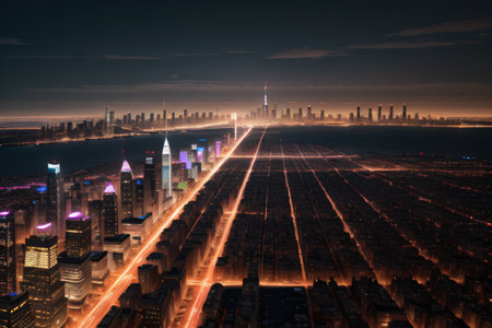 abstract city skylineの素材