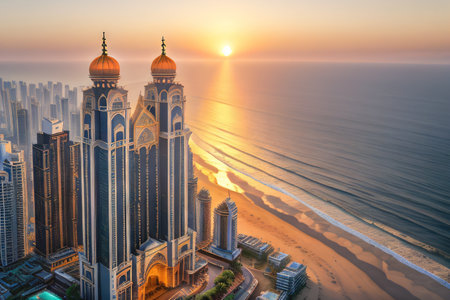 mumbai city architecture on coast of Arabian Semetropolis during heritage building Travel Photographの素材