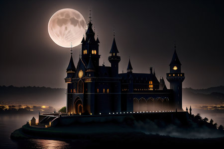 castle in the nightの素材