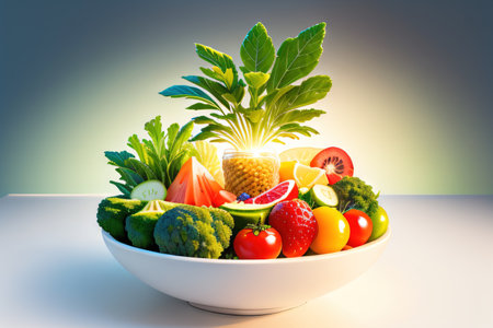 brain made of fruits and Concept of nutritious food for brain health andの素材