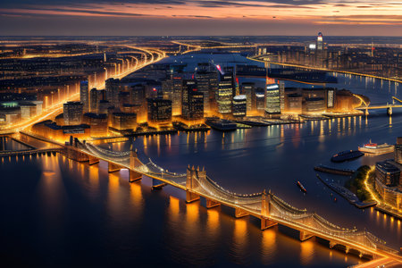 Mempcity skyline at nightの素材