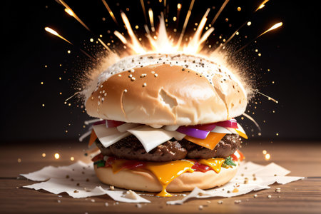 Exploding foodの素材