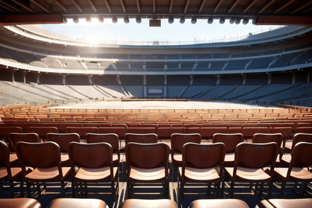 abstract rows of seats in theatreの素材