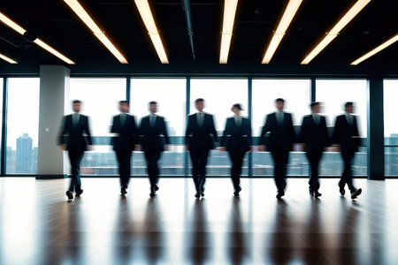 Business walking in the Motionの素材