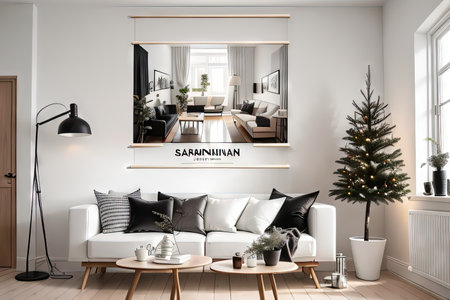 Scandinavian Interior Design Contemporary Poster Mockの素材
